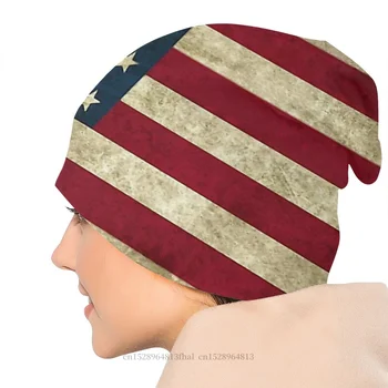 Američka zastava Vintage Moda Kape Kape Вязаная kapa Hauba Visoke Kvalitete Skullies Kape Kape Muške, ženske slušalice