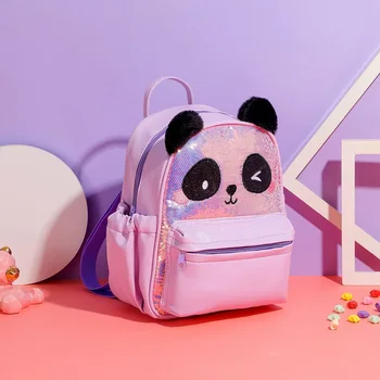 Dječji Dnevni ruksak sa šljokicama, ruksak u obliku crtani Panda, Ruksak za djevojčice, Slatka mala školska torba za knjige, Putne torbe za rame, dječji darovi