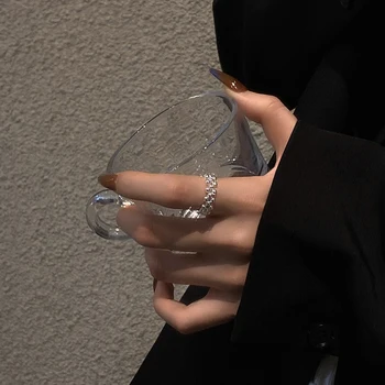 Srebro 925 sterling Jednostavan Cijele Dizajn Zrna Podesivi Prsten na Kažiprst Za žene Trendy Modni Nakit Veleprodaja