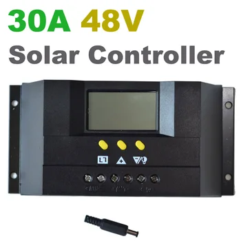 PowMr PWM 30A 48 U Solarni Kontroler LCD-pv Panel Kontroler Punjenja Baterija Solarni Sustav Za kućnu uporabu u zatvorenom prostoru Juta CM3048
