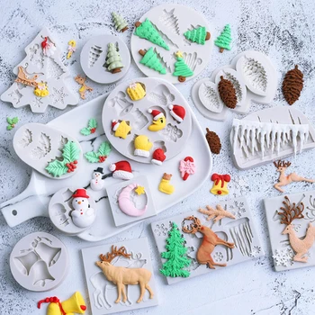 Božićno Serija Silikonska Forma Za usne, Oblik Za ukrašavanje Kolača, Čokolada, Oblik za pečenje kolača, slatkiša ,Kuhanje naprava