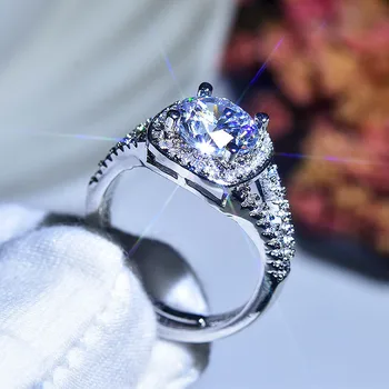 BABYLLNT Novi Prsten od 925 sterling srebra sa Mikro-umetak 2 Karat Имитационное dijamantni prsten Donje Šarm Nakit na poklon помолвку