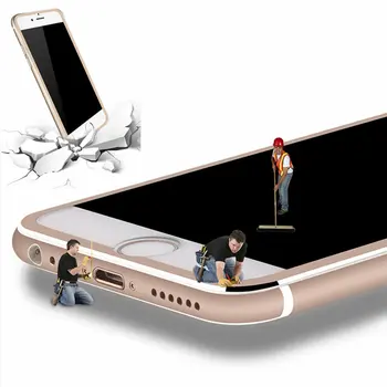 Torbica od kaljenog stakla od aluminijske legure za Apple iphone 6 6S 5 7 8 plus X dodatna Oprema za mobilne telefone s punim premaz zaslona