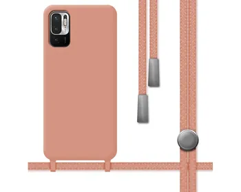Tekući silikon čipke torbica za Xiaomi Redmi Note 10 5G/Little M3 PRO 5G pink