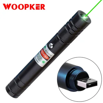 Zeleni Laser pointer velike snage 1000 m USB Punjiva Laserski ciljnik sa ugrađenom baterijom