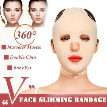 3D Prozračna Reusable Ljepota Djevojke, Žene V Oblikovatelj Protiv Bora Za mršavljenje Povez za face lifting Maska za spavanje