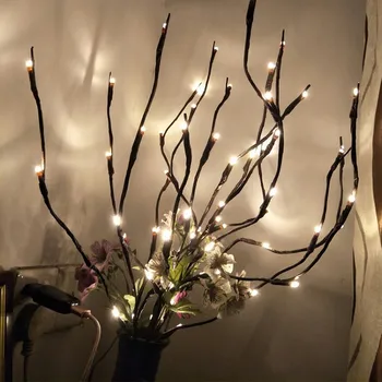20 Žarulje LED Lampe od grančice vrbe Cvjetni Svjetla na Valentinovo Osnovna college Vrt Dekor Božićni poklon za rođendan pokloni