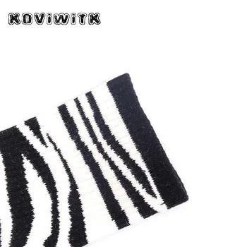 Nove čarape s uzorkom u bar zebra za žene Crno-bijele чулочно-носочные proizvoda Harajuku Kratke modne čarape Slatka Slatka prste životinja Ženske Sox
