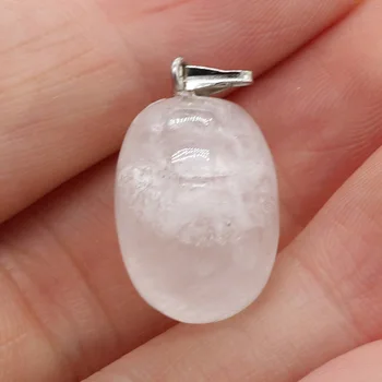 Prirodni dragulj u obliku Lutke Crystal Ružičasti Kvarc Ahat Privjesak Ručno DIY Ogrlica Narukvica Naušnice Pribor 13x22 mm