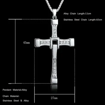 Klasični Gorski Kristal Luč Boja Privjesak Muškarci Crystal Križ Isusa 60 cm Ogrlica Aktivnost Muški Poklon Nakit Veleprodaja Дропшиппинг