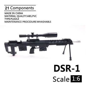 1:6 DSR-1 Snajper Način Pištolj Plastični Vojni Model S Crnim Premazom Pribor Za 12