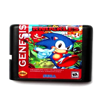 Sonic 3 i zglobove 16-bitna igraća karta Sega MD za Mega Drive konzole Genesis US PAL verzije
