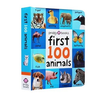 Knjige za Djecu Rani odgoj Prvih 100 Riječi O Životinjama Na Engleskom Jeziku Čitanja Knjiga Tvrdi Uvez Djeca Uče Engleski Ilustrirane Knjige