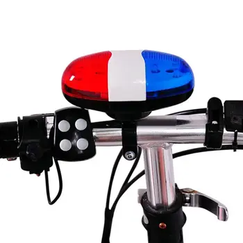 Rog zatrubi Bicikla Biciklističke Zvona LED Biciklistička Svjetlo Elektronička Sirena za dječje biciklističke Opreme Skuter 6LED 4Tone